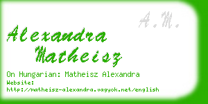 alexandra matheisz business card